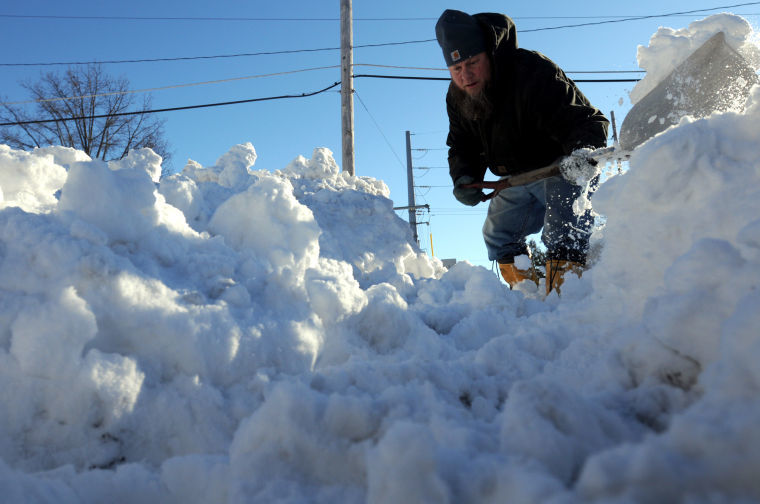 Snow piling up